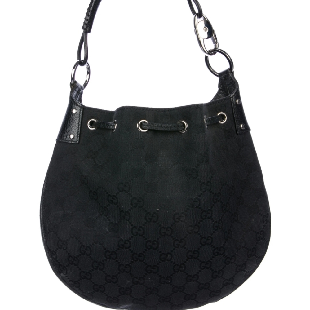 Gucci Gg Canvas Drawstring Bag & Wallet - image 3